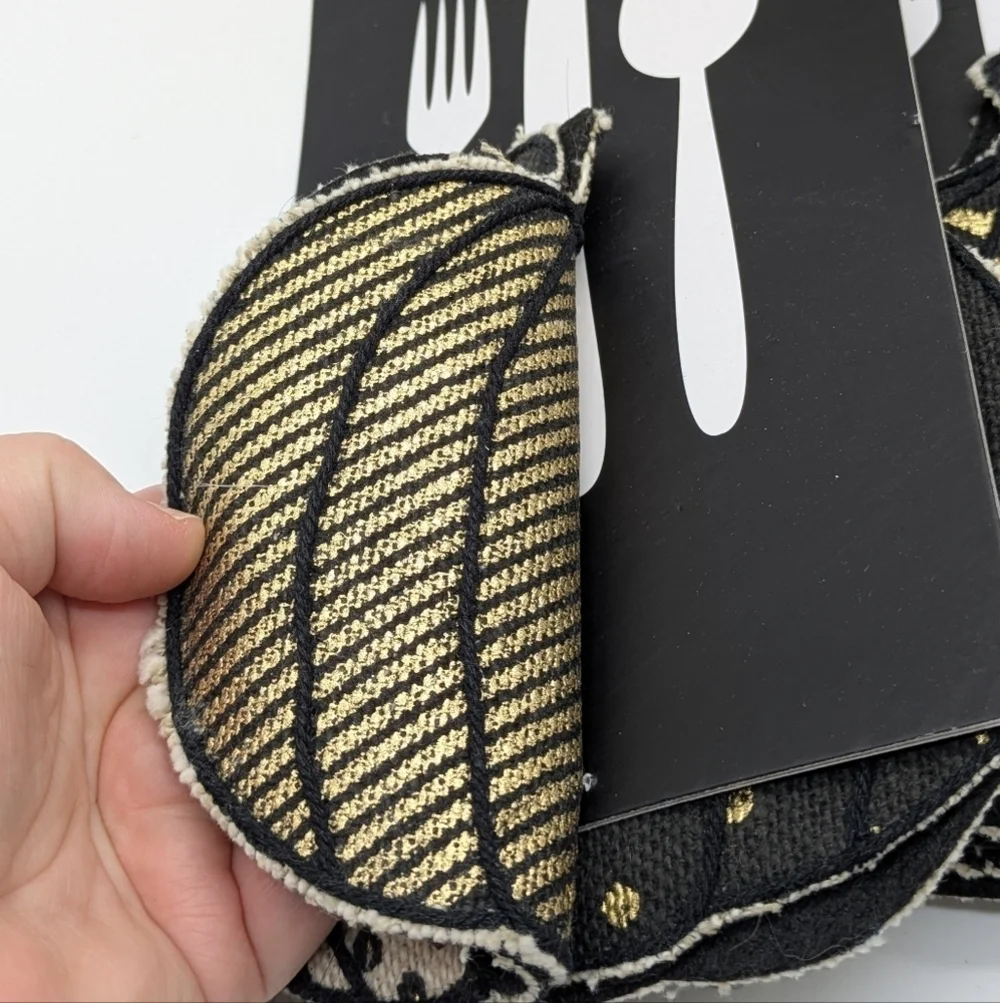 NWT Nicole Miller Black Gold Pumpkin Utensil Holders 6 Packs Of 4 (24 Total)